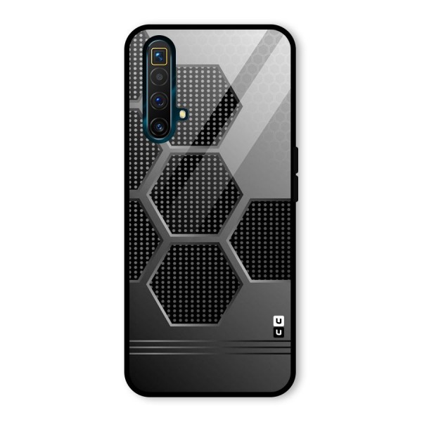 Grey Black Hexa Glass Back Case for Realme X3