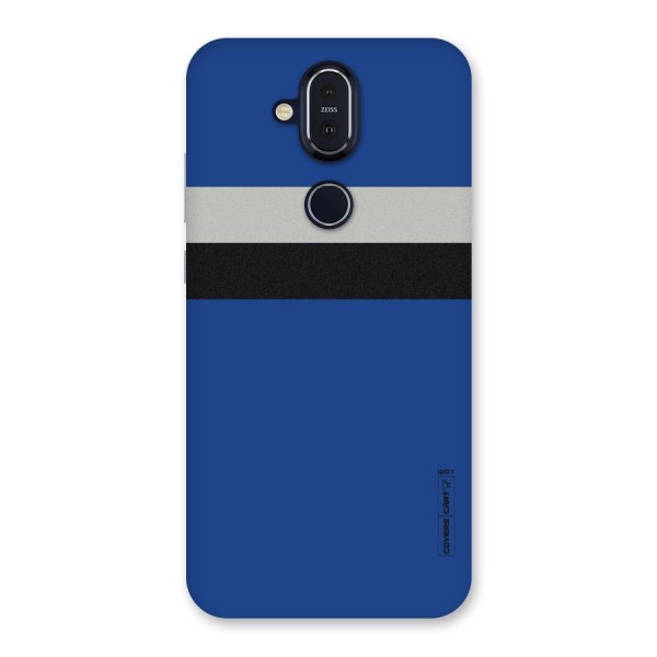 Grey Black Strips Back Case for Nokia 8.1