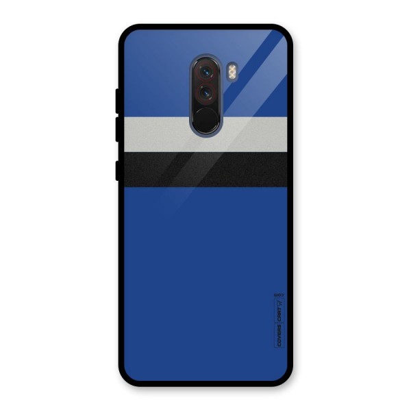 Grey Black Strips Glass Back Case for Poco F1