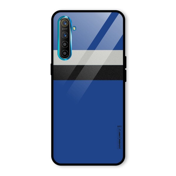 Grey Black Strips Glass Back Case for Realme XT