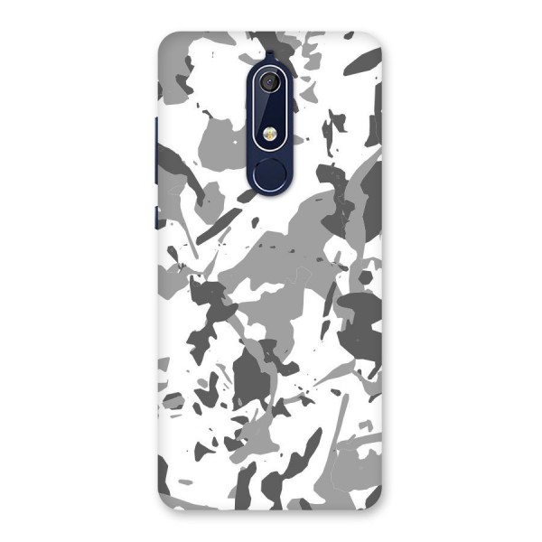 Grey Camouflage Army Back Case for Nokia 5.1