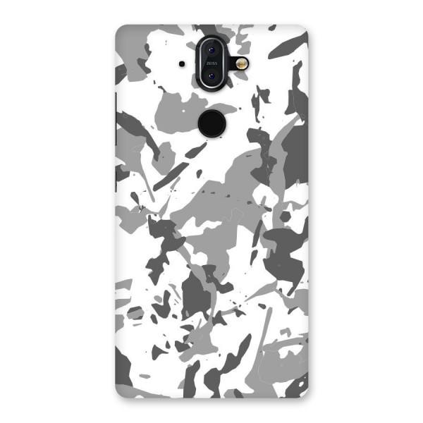 Grey Camouflage Army Back Case for Nokia 8 Sirocco