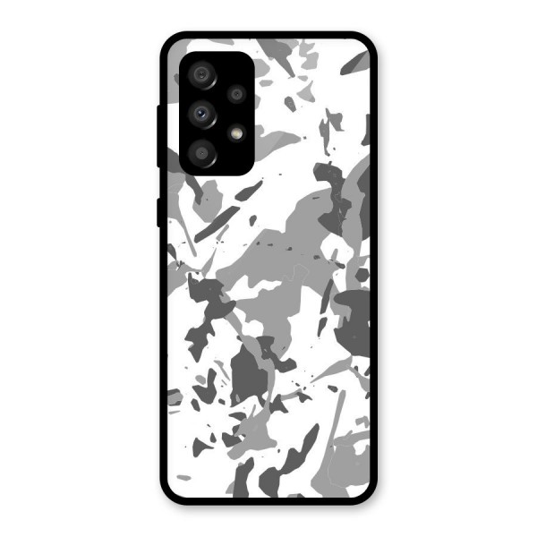 Grey Camouflage Army Glass Back Case for Galaxy A32