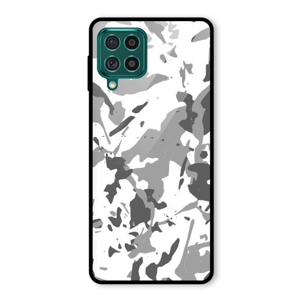 Grey Camouflage Army Glass Back Case for Galaxy F62