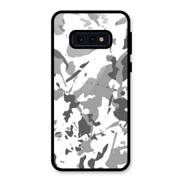 Grey Camouflage Army Glass Back Case for Galaxy S10e