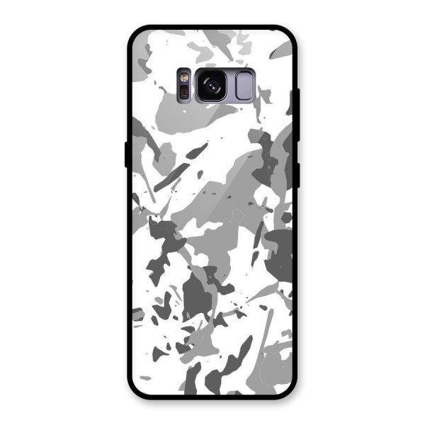 Grey Camouflage Army Glass Back Case for Galaxy S8