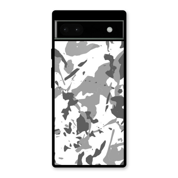 Grey Camouflage Army Glass Back Case for Google Pixel 6a
