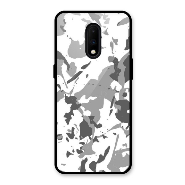 Grey Camouflage Army Glass Back Case for OnePlus 7