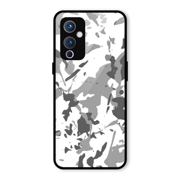 Grey Camouflage Army Glass Back Case for OnePlus 9