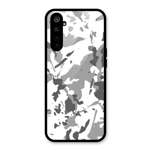 Grey Camouflage Army Glass Back Case for Realme 6