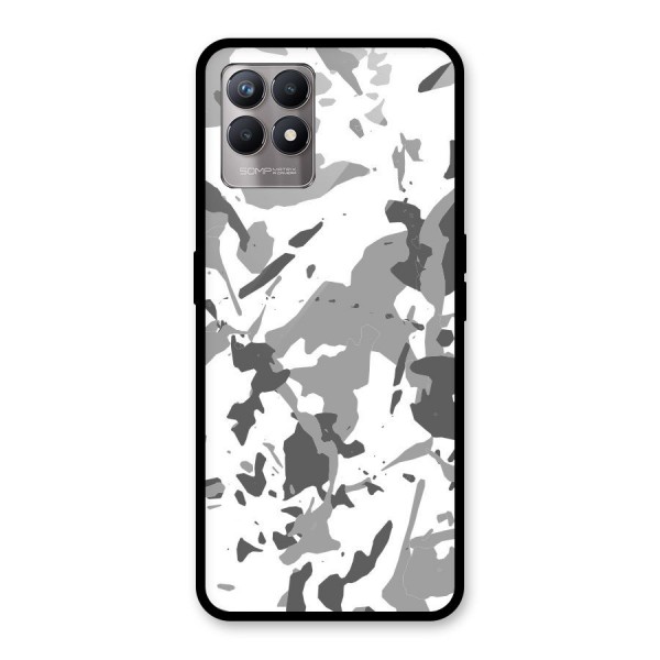 Grey Camouflage Army Glass Back Case for Realme 8i