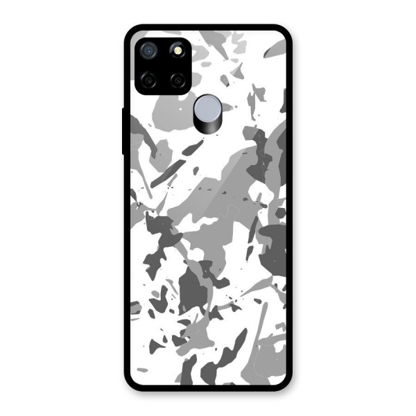 Grey Camouflage Army Glass Back Case for Realme C15