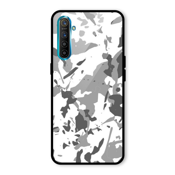 Grey Camouflage Army Glass Back Case for Realme XT