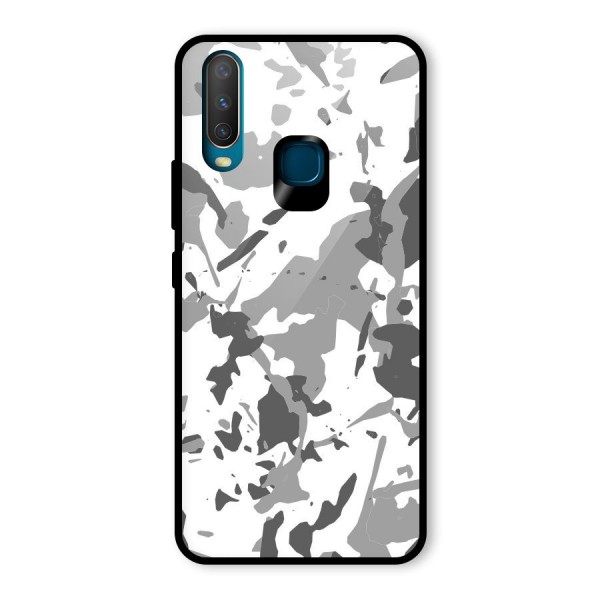 Grey Camouflage Army Glass Back Case for Vivo Y15