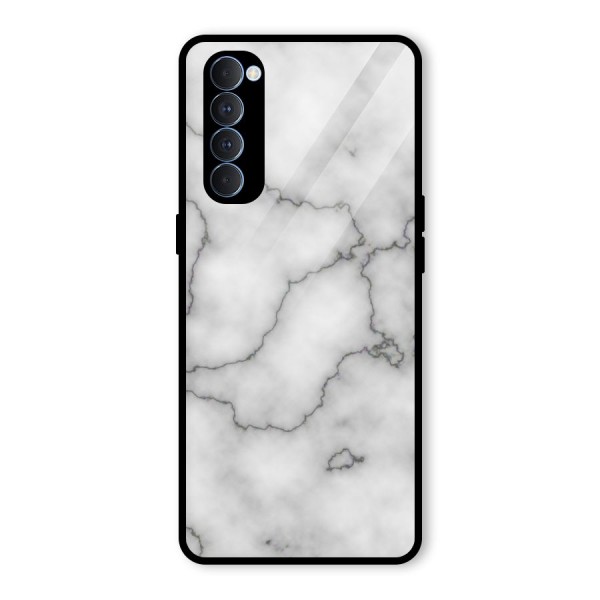 Grey Marble Glass Back Case for Oppo Reno4 Pro