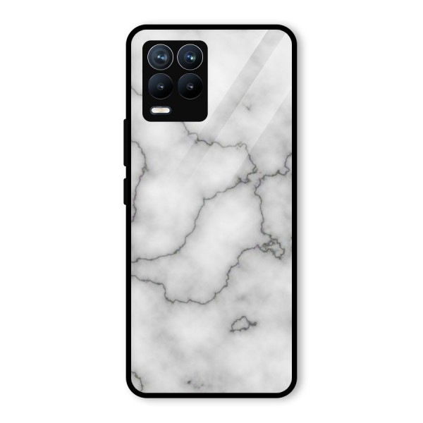 Grey Marble Glass Back Case for Realme 8