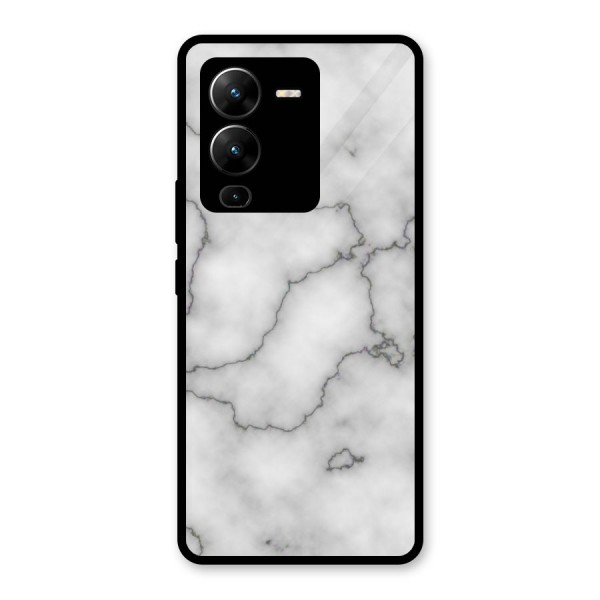 Grey Marble Glass Back Case for Vivo V25 Pro