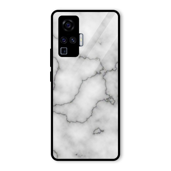 Grey Marble Glass Back Case for Vivo X50 Pro