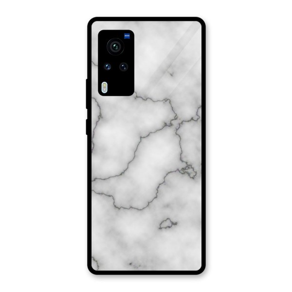 Grey Marble Glass Back Case for Vivo X60 Pro