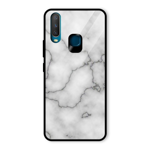 Grey Marble Glass Back Case for Vivo Y12