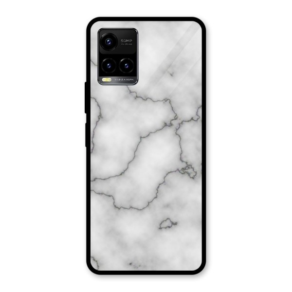 Grey Marble Glass Back Case for Vivo Y21A