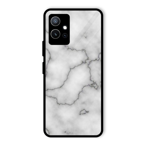 Grey Marble Glass Back Case for Vivo iQOO Z6