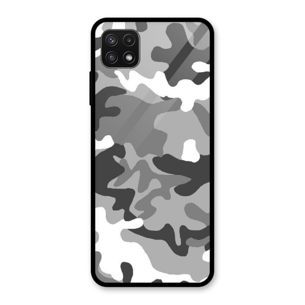 Grey Military Glass Back Case for Galaxy A22 5G