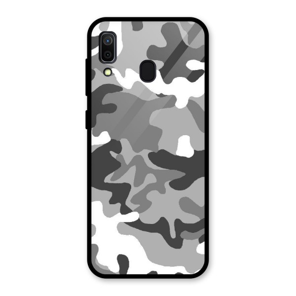 Grey Military Glass Back Case for Galaxy A30