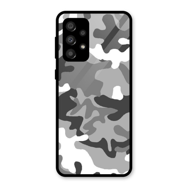 Grey Military Glass Back Case for Galaxy A32