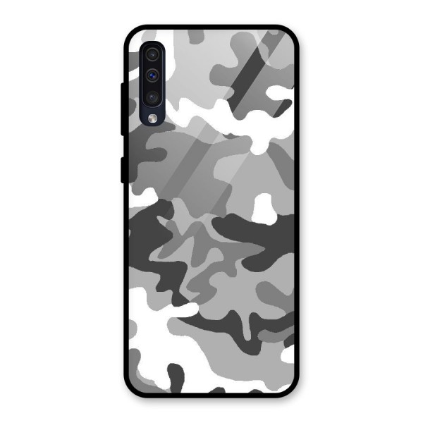 Grey Military Glass Back Case for Galaxy A50s