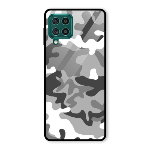 Grey Military Glass Back Case for Galaxy F62