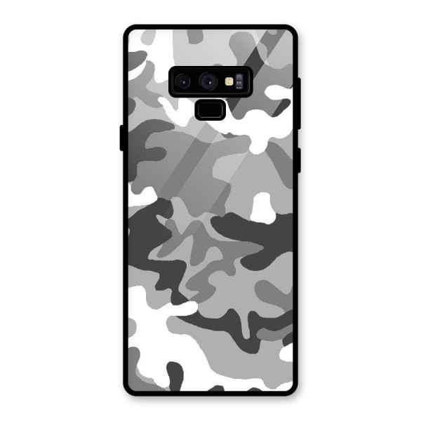 Grey Military Glass Back Case for Galaxy Note 9