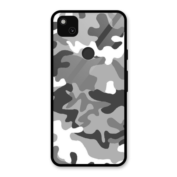 Grey Military Glass Back Case for Google Pixel 4a