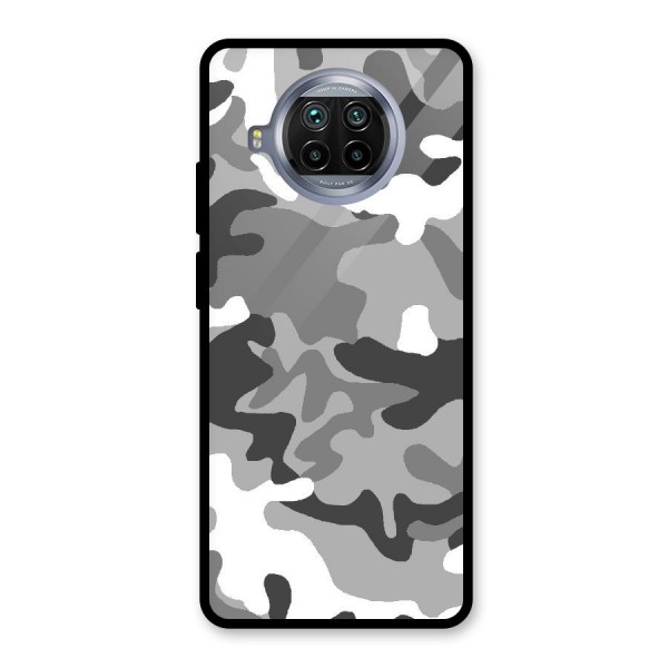 Grey Military Glass Back Case for Mi 10i