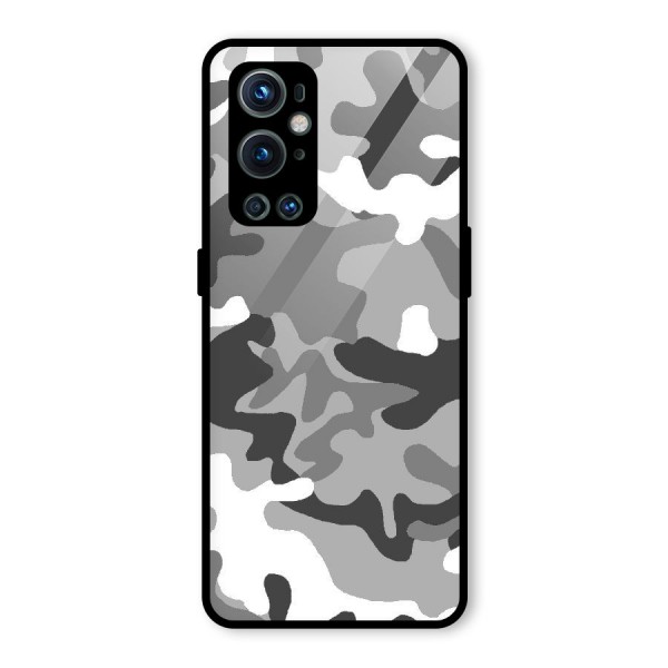 Grey Military Glass Back Case for OnePlus 9 Pro