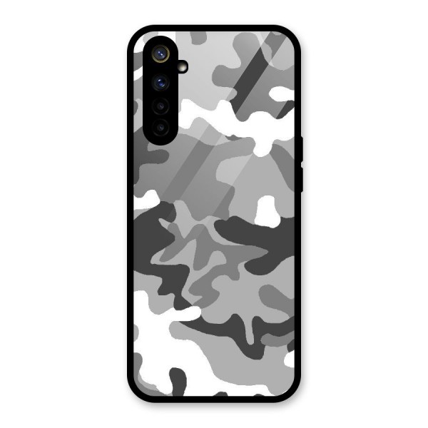 Grey Military Glass Back Case for Realme 6i