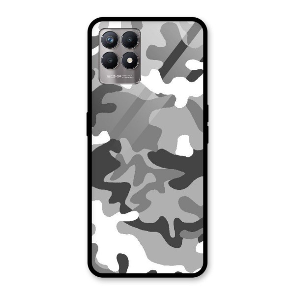 Grey Military Glass Back Case for Realme 8i