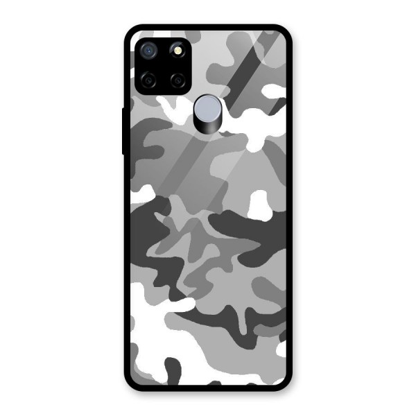 Grey Military Glass Back Case for Realme C15