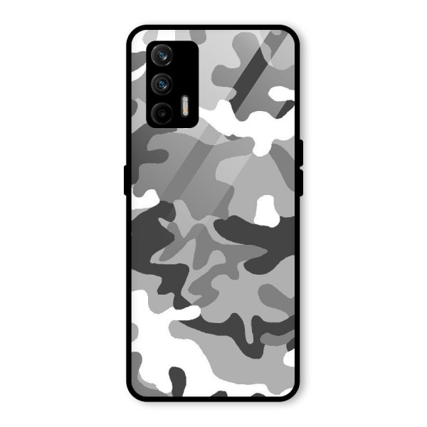 Grey Military Glass Back Case for Realme X7 Max