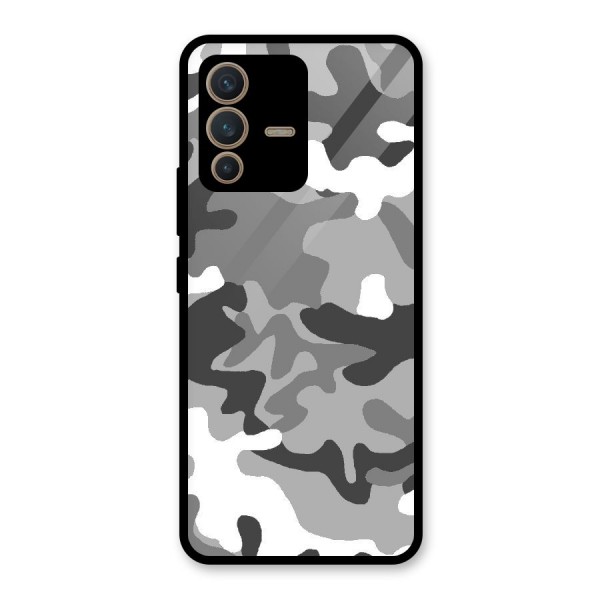 Grey Military Glass Back Case for Vivo V23 5G