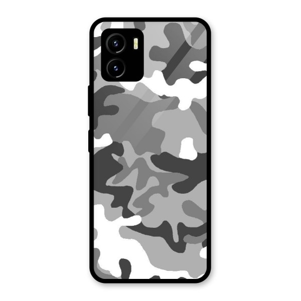 Grey Military Glass Back Case for Vivo Y15s