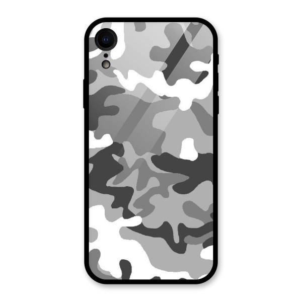 Grey Military Glass Back Case for XR