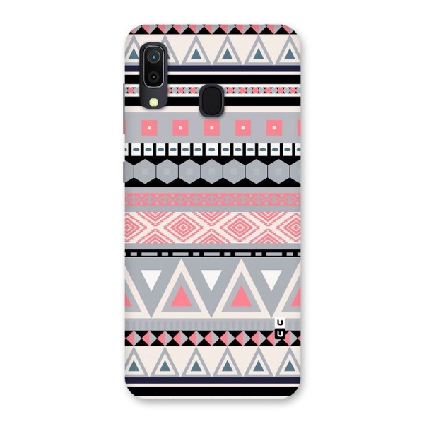 Grey Pink Pattern Back Case for Galaxy A20