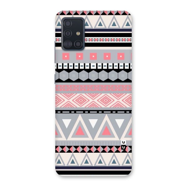 Grey Pink Pattern Back Case for Galaxy A51