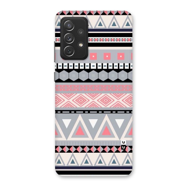 Grey Pink Pattern Back Case for Galaxy A72