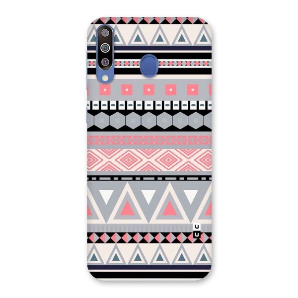 Grey Pink Pattern Back Case for Galaxy M30