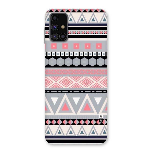 Grey Pink Pattern Back Case for Galaxy M31s