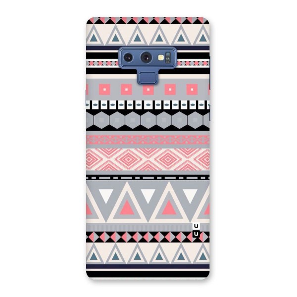 Grey Pink Pattern Back Case for Galaxy Note 9