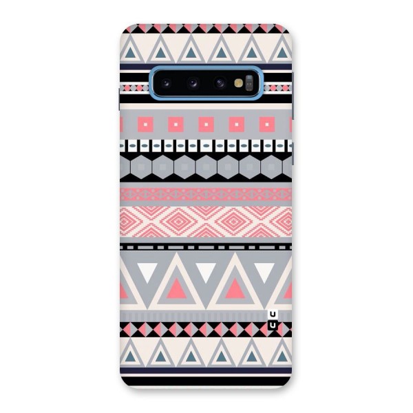 Grey Pink Pattern Back Case for Galaxy S10