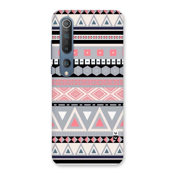 Grey Pink Pattern Back Case for Mi 10